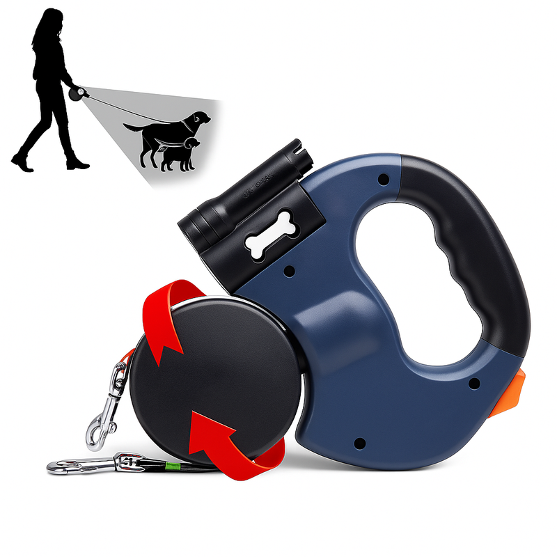 Guia Retrátil Dupla Pet FreeDom – Mais Liberdade e Diversão em Cada Passeio